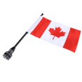 thumbnail image 1 of Bandera universal de Canadá de 10x6 pulgadas para motocicleta con soporte de poste de bandera para montaje en portaequipajes Macarena Mástil de bandera de soporte de equipaje trasero, 1 of 7