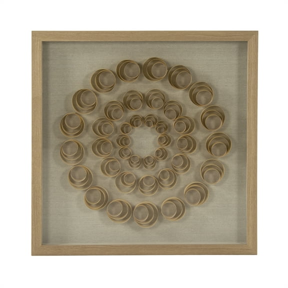 Zentique Brown and Beige Abstract Rolled Wall Art 23.5" x 23.5"