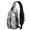 Halloween Ghosts and Witchy Elements, variant on Halloween Cat Coffin Blue Pattern Sling Backpack, Travel Shoulder Pack with Earphone Port, Breathable Padded Back Gift Ideas for Holiday Birthday Gifts