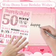 thumbnail image 2 of Tarjeta de felicitación OLOSONG 50.º cumpleaños jumbo rosa 20 x 25 cm, 2 of 6