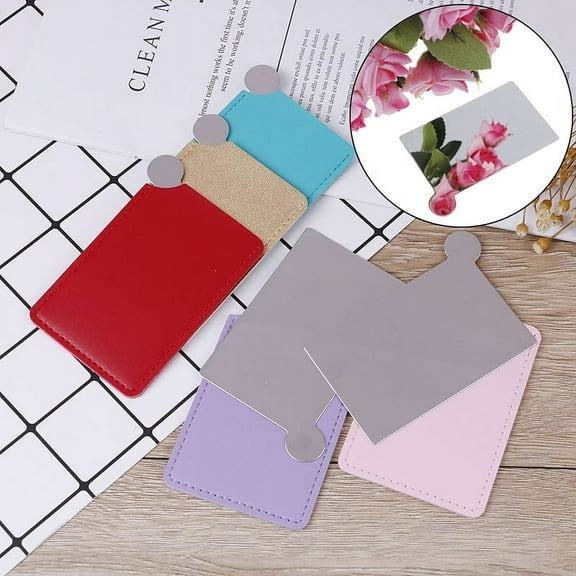 Racing Butterfly Card Pocket Mirror Makeup Portable Travel Stainless Steel Unbreakable