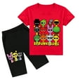 thumbnail image 1 of XDZJLR Tenues pour Tout-Petits Thème Musical Ensemble T-Shirt à Manches Courtes Col Rond Imprimé Pantalon Long pour Garçons Filles Rouge 2-3 Ans, 1 of 2