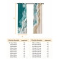 thumbnail image 6 of Fsddascl Teal Coastal Blackout Curtains for Bedroom/Living Room, Thermal Insulated Kitchen Curtains, Beach Summer Nautical Seaside Ocean Grommet Darkening Window Treatment Drapes 42"x84"x2, 6 of 6