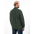 thumbnail image 5 of SAOL 100% Merino Wool Cable Knit Zip Cardigan Sweater with Pockets Men's Winter Warm Irish Fisherman Pullover, 5 of 6