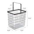 thumbnail image 4 of Yamazaki Home Wire Basket, Black, Steel, 8.75 gallons, 33 liters, Supports 8.8 pounds, Water Resistant, No Assembly, 4 of 4