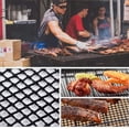 thumbnail image 4 of 3 uds. De hojas, alfombrilla antiadherente, alfombrilla para parrilla, alfombrilla para parrilla, alfombrilla antiadherente para hornear, alfombrilla para parrilla de barbacoa (negro), 4 of 5