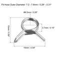 thumbnail image 2 of Double Wire Spring Hose Clamp, 304 Stainless Steel 6.5mm Fuel Line Silicone Tube Spring Clips, 50 Pack, 2 of 5