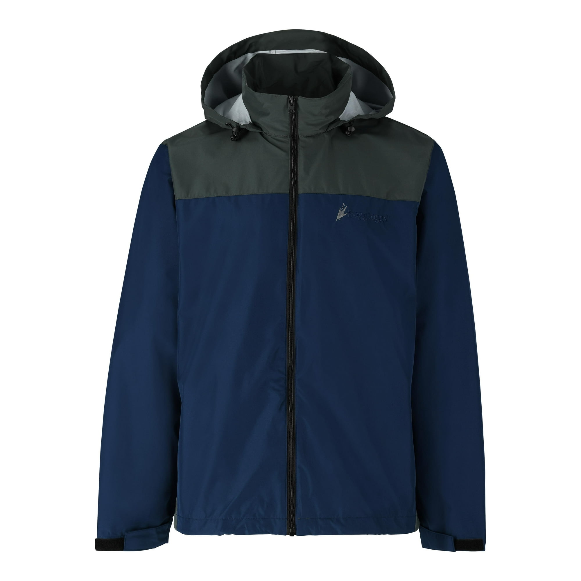 Frogg Toggs River Toadz Rain Jacket with Set-In Sleeves, Waterproof Rain Gear for Men, Blue/Slate, Size XL/2X