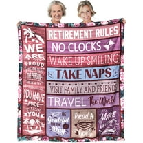 Retirement Blanket for Woman, Retirement Rules Gifts 2024, Best Retirement Gifts Ideas, Funny Farewell Gifts for Coworkers Women 50"x60", Coworker Leaving Gift Blanket, Funny Retirement Blanket