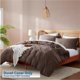 thumbnail image 2 of LDHF Chocolate Brown Duvet Cover Full Size - Soft Double Brushed Full Size Duvet Cover Set, 3 Piece, with Button Closure, 1 Duvet Cover 80x90 inches and 2 Pillow Shams, 2 of 4