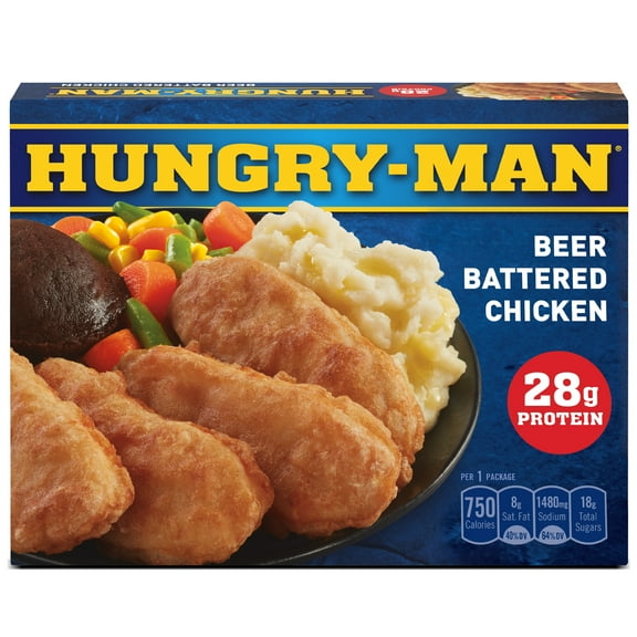 Hungry-Man Beer Battered Chicken, Frozen Meal, 14.5 oz (Frozen)