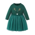 thumbnail image 2 of HIPYLO Christmas Dress Toddler 4t Christmas Dresses for Teen Girls 6t Clothes Holiday Outfits for Girls Toddler Girl New Years Outfit Club Outfit New, Green 3-4 Years, 2 of 9