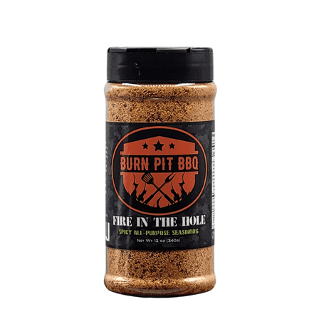 Burn Pit BBQ Fire in the Hole All-Purpose Spicy Seasoning, 12 oz Bold Hot BBQ Rub and Spice Blend