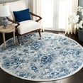 thumbnail image 2 of SAFAVIEH Martha Stewart Nazca Floral Area Rug, Cream/Blue, 6'7" x 6'7" Round, 2 of 5