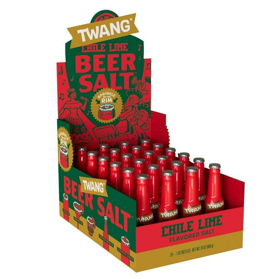Twang Chile Lime Flavored Beer Salt, 1 oz Bottles, 24 Count
