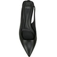 thumbnail image 4 of Franco Sarto Women's Black Leather A-Gena Slingback Pointed Toe Pumps 5M, 4 of 5