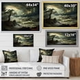 thumbnail image 4 of Designart "Drama in the Windswept Green Storm II" Nautical & Beach Floater Framed Wall Art Print, 4 of 7