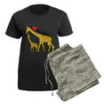 thumbnail image 5 of CafePress - I Love Giraffes Women's Dark Pajamas - Women's Short Sleeve Print T-Shirt and Pants Dark Cotton Pajama Set, 5 of 7