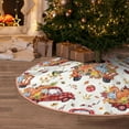 thumbnail image 4 of Salouo Watercolor Fall Christmas Tree Skirt 36" Farmhouse Christmas Decorations Snowman Xmas Tree Skirt Tree Mat for Holiday Party Decor, 4 of 8