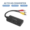thumbnail image 2 of Tignapoo HDMI Adapter for RCA to HD Conversion - 3RCA to HDMI Converter with 1080P Resolution, Sync Audio/Video Output, Compatible with Game Consoles, VCRs, and DVD Players - Black, 2 of 5