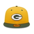 thumbnail image 2 of Men's New Era  Gold/Green Green Bay Packers Flipside 2Tone 59FIFTY Fitted Hat, 2 of 5