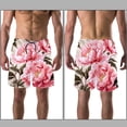 thumbnail image 3 of luoweisi Men's Beach Shorts Quick Dry Swim Trunks with Mesh Lining Peony L, 3 of 5