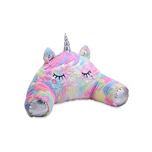 Top Trenz Fuzzy Unicorn Boyfriend Husband Rainbow Pillow
