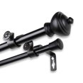 thumbnail image 3 of 5/8" Dia Adjustable 28"-48" double curtain rod with Frederick Finials - Black,(5707-282D), 3 of 3