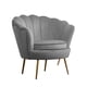thumbnail image 4 of Sofá individual,Sofá individual,reposabrazos moderno y suave,muebles para dormitorio,Sillón Reposabrazos Sillón Lotus Chair,Silla decorativa con capitoné circular Asientos Gris, 4 of 8