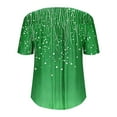 thumbnail image 5 of Yotami Womens Plus Size Tops Summer Short Sleeve Crew Neck Pleated Button Shirts for Mother's Day, Loose Casual Floral Blouses Green, L-XXXXXL, 5 of 5