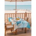 thumbnail image 2 of Outdoor Tablecloth with Umbrella Hole for Patio/Picnic/Party/Camping, Blue Coastal Waterproof Table Cloth Rectangle Table Cover Washable, Sea Turtle Beach Nautical Seaside Ocean (54"x 80"), 2 of 9