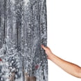 thumbnail image 2 of Winter Shower Curtain, Purple Christmas Forest Mountain Scenery Snow Covered Tree Seasonal Shower Curtain, Waterproof Polyester Fabric 60x72in, 2 of 4