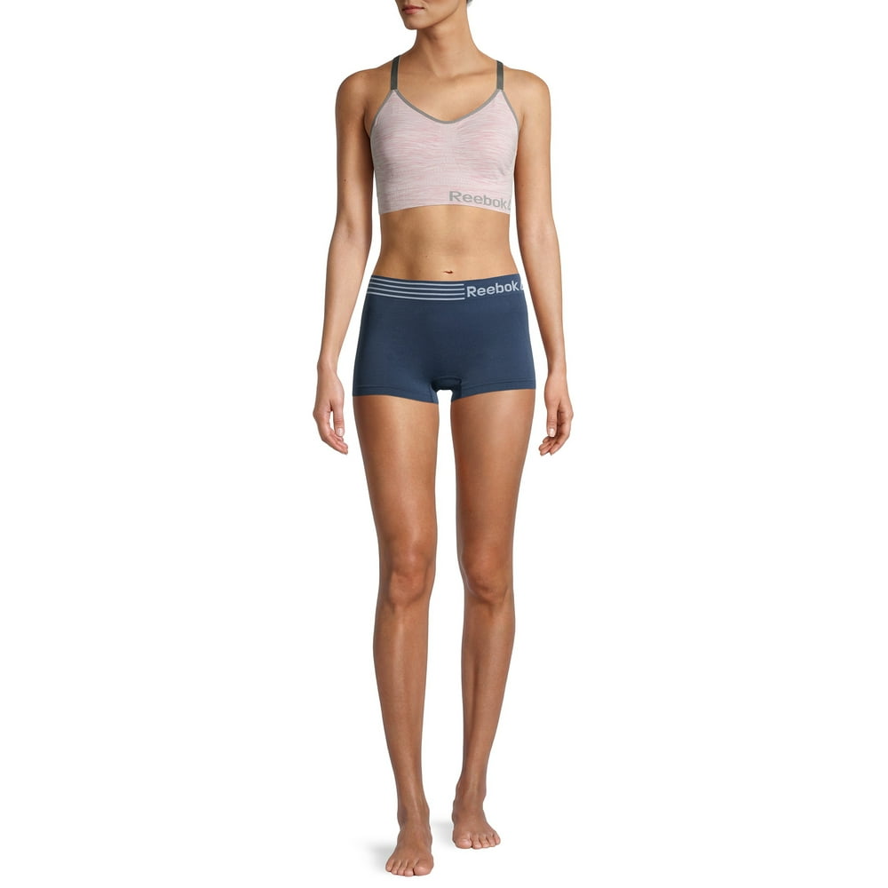 Reebok Reebok Women's Underwear Seamless Boyshort Panties, 4Pack