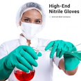 thumbnail image 4 of Guantes de nitrilo resistentes a productos químicos ThxToms, talla grande, par, 4 of 5