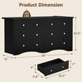 thumbnail image 4 of Furmax 6-Drawer Dresser,With sockets and USB ports & Soft-Close Drawers,Wide Wood Storage Cabinet for Bedroom,Black, 4 of 7