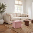 thumbnail image 6 of Nordic HyggeFolding Storage Ottoman Footrest, Jelly Pink, 6 of 8