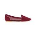 thumbnail image 3 of BLISSFUL STEP Women's Pointed Toe Mesh Slip-on Ballet Flats Burgundy 10.5, 3 of 6