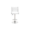 thumbnail image 2 of Best Master Swivel Bar Stool with Crystal and Tufted Look in White (Set of 2), 2 of 4