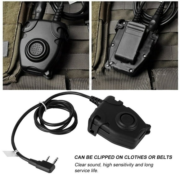 Clear Sound Durable Microphone, Talkie Headset, Adjustable Black Ground Staff Security Guard For Bodyguard
