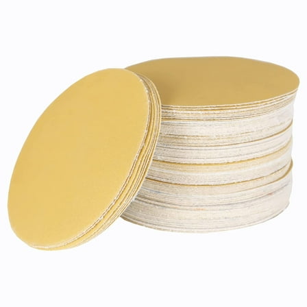100Pcs Hook and Loop Sanding Discs 5 Inch NO-Hole 80-Grit Sandpaper Sanding Discs Hook and Loop Backing Sandpaper Aluminum Oxide Round Sandpaper for Polishing Accessories