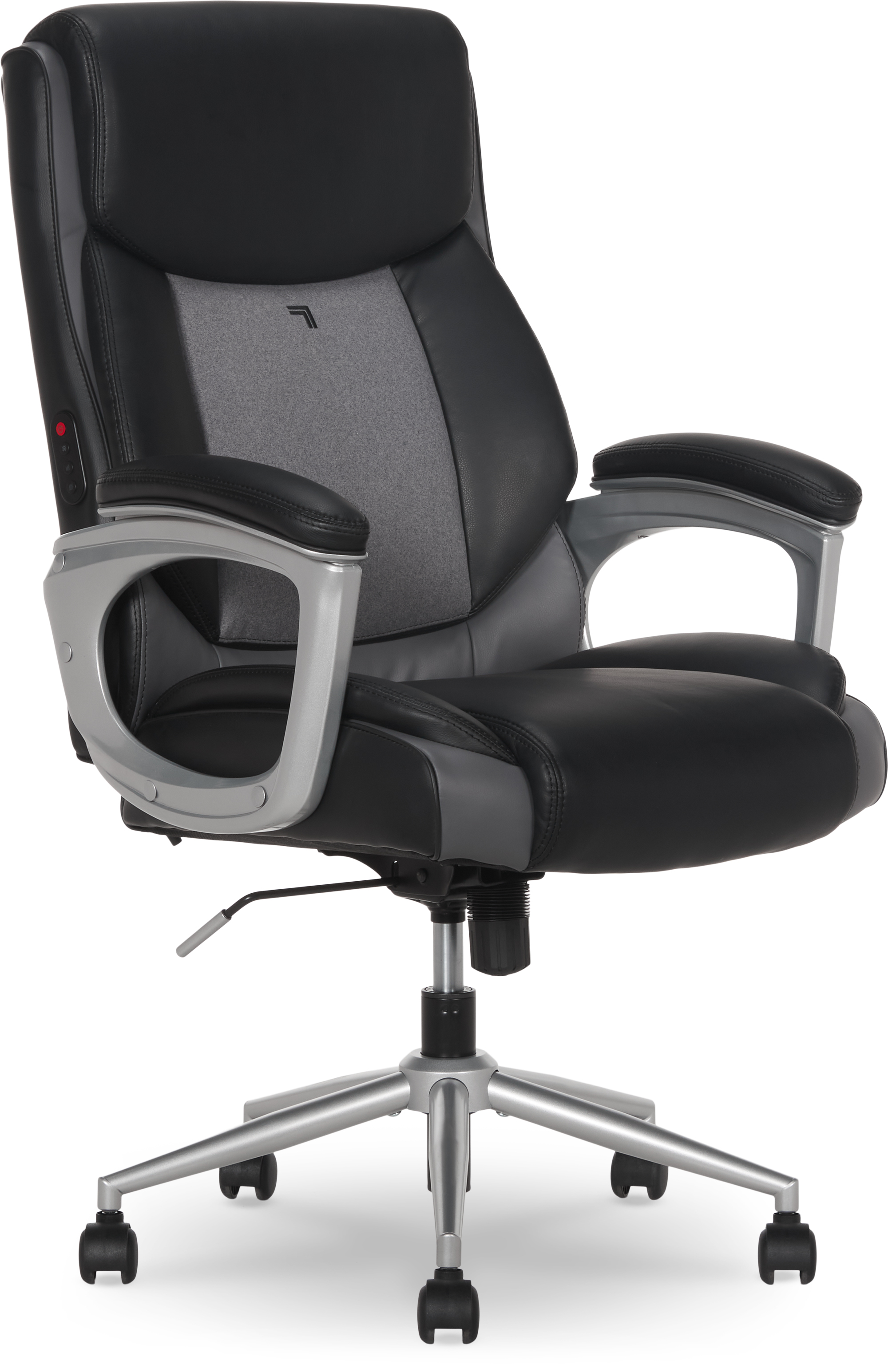 Sharper Image S-120 Massage and Heat Office Chair, Black/Gray