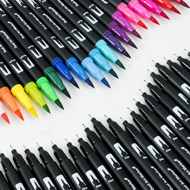 Dual Tip Brush Pens Art Markers, Shuttle Art 70 Colors Fine and