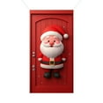 thumbnail image 2 of Jolly Santa Christmas Door Cover for Outdoor Use, 35x71 Inch Weather-Resistant Front Door Banner for Holiday Home Decor, 2 of 6