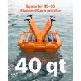 thumbnail image 4 of VEVOR Floating Cooler, 40 QT Floating Ice Chest with Dry Storage & Tow Rope, Premium LLDPE Amphibious Drink Cooler for Water & Land, Cruise Smoothly Stable on Lake, River, Pool, Beach, Kayak, Orange, 4 of 9