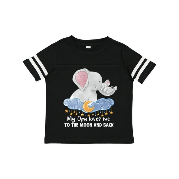 Inktastic My Opa Loves me to the Moon and Back Elephant Family Boys or Girls Toddler T-Shirt