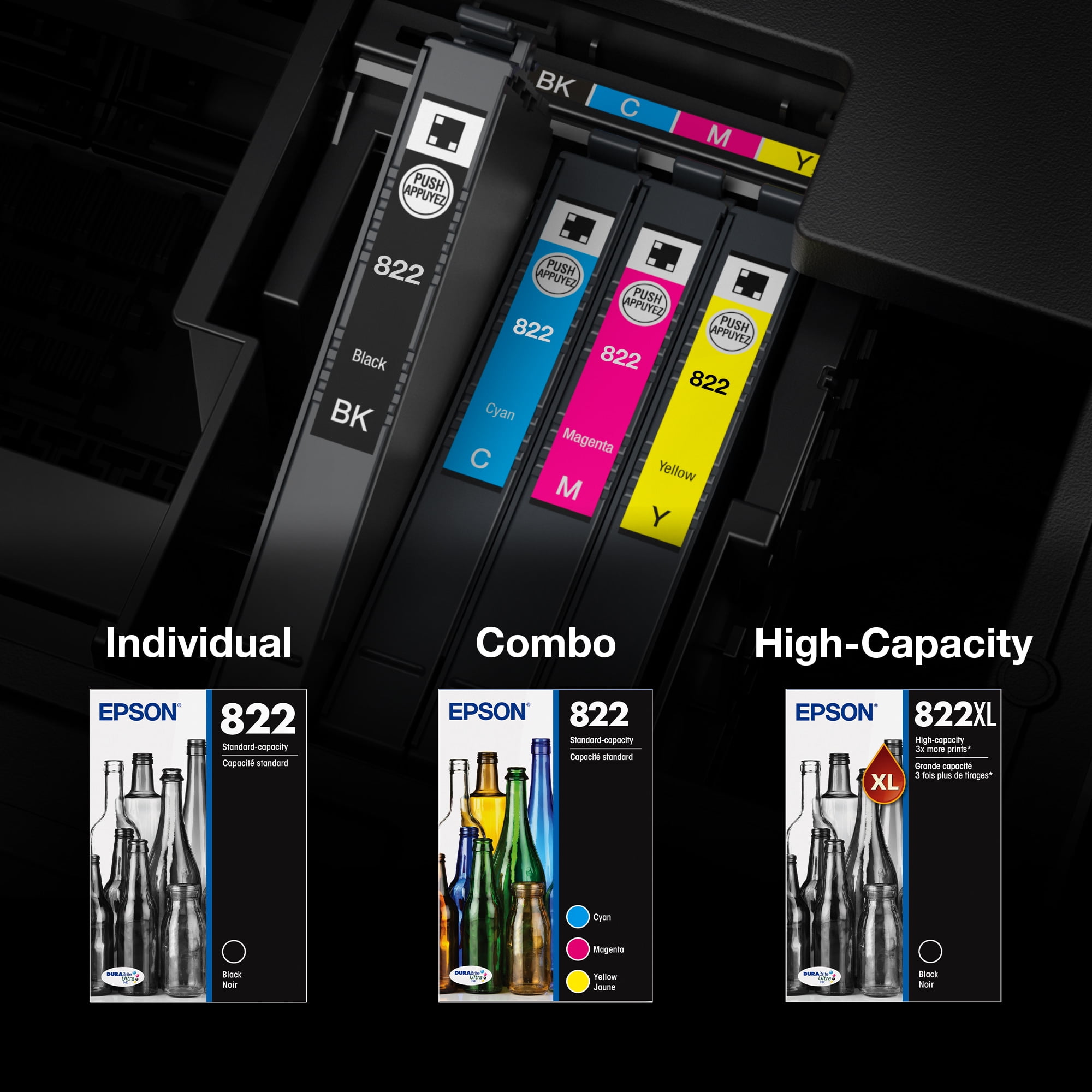 Epson T822XL Cyan Ink Cartridge, High Yield, DURABrite Ultra, Fast