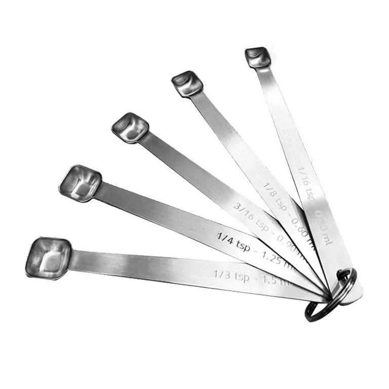 Stainless Steel Kitchen Measuring Spoons, Square Measuring Spoons