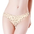 thumbnail image 3 of Audhol Cotton Thongs for Women! Womens Underwear Cotton Bikini Panties Lace Soft Hipster Panty Ladies Stretch Full Briefs Underwear Women Pack Beige XL, 3 of 6