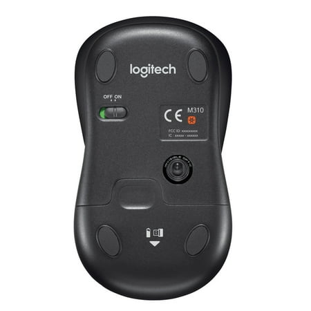 Logitech - M310 Wireless Optical Ambidextrous Mouse - Silver