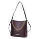 thumbnail image 1 of Bolso de hombro con estampado de cocodrilo, 1 of 2